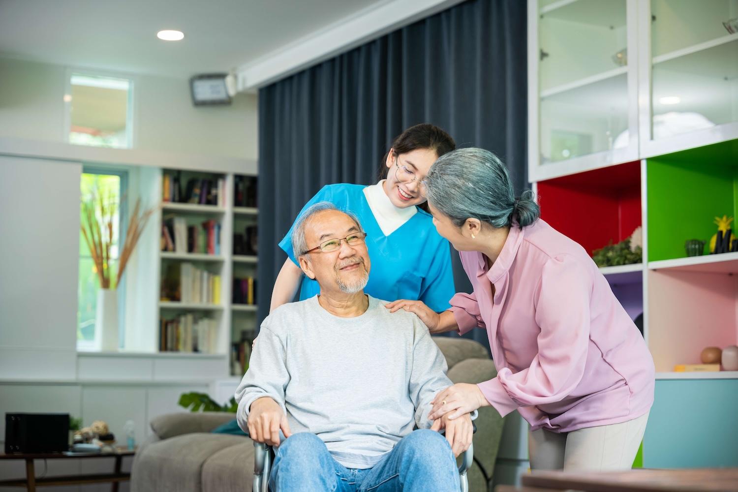 Senior helped by The Information Centers Services